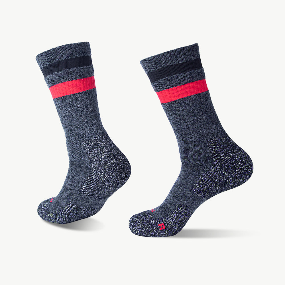 Powerful Durability Charcoal Enhanced Medium Weight Crew Hiking Socks - 100% merino wool hiking socks by Na Giean