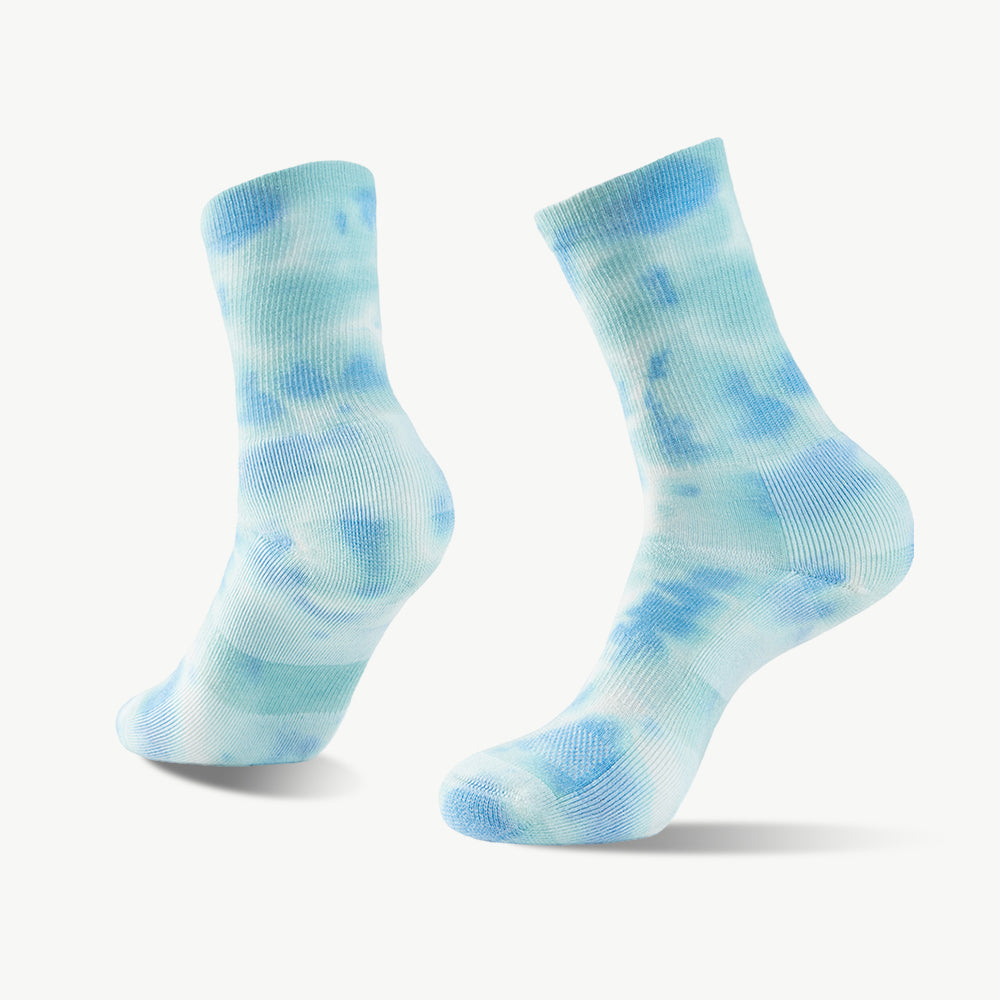 Nature Tie-dyed Medium Weight Crew Hiking Socks - 100% merino wool hiking socks by Na Giean