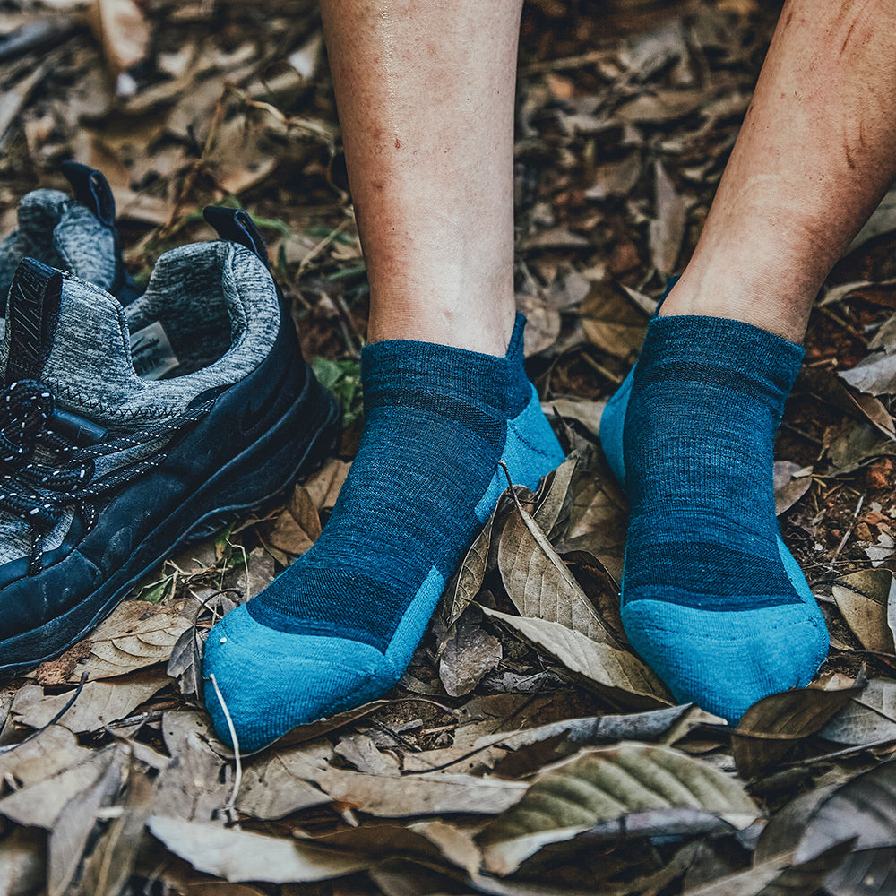 Mediterranean Light Weight No-show Running Socks - 2 Pack - lightweight merino wool running socks by Na Giean
