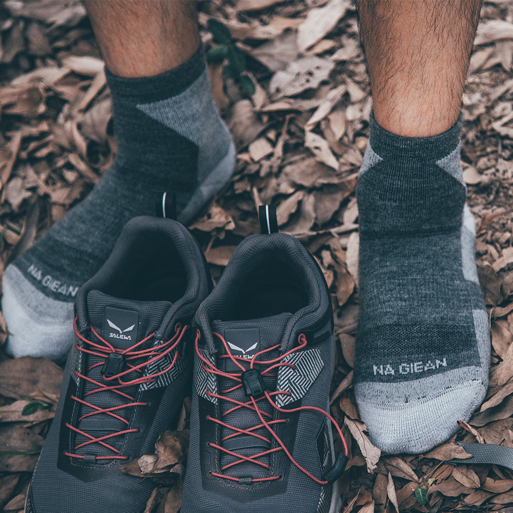 Enhanced Medium Weight Micro Hiking Socks - 100% merino wool hiking socks by Na Giean
