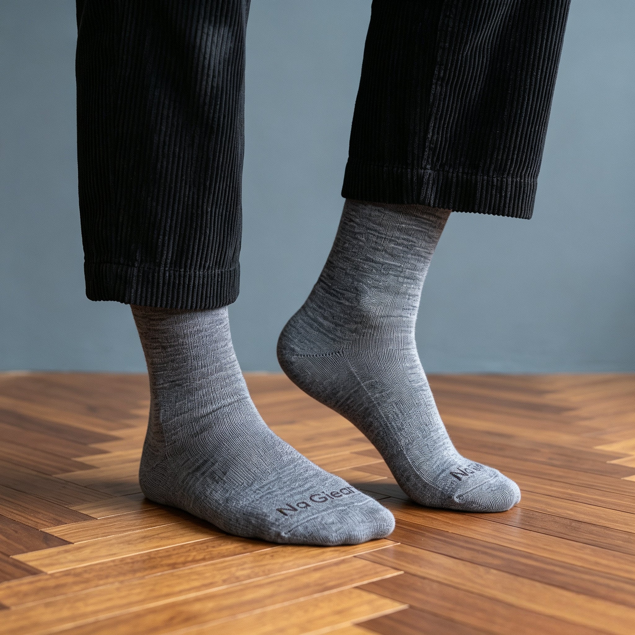 Dark Grey Ultralight Crew Casual Socks - merino wool casual everyday socks by Na Giean