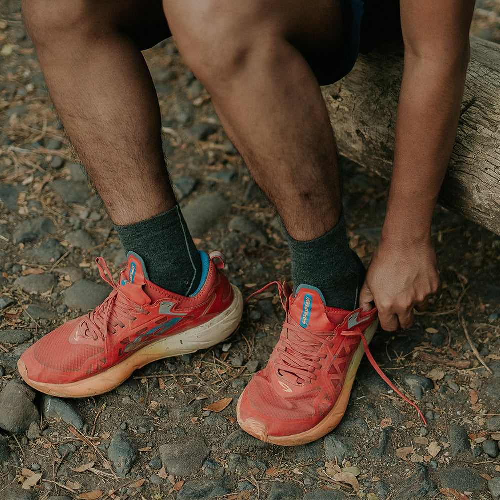Sage Enhanced Medium Weight Micro Trailing Socks - technical merino wool trail socks by Na Giean