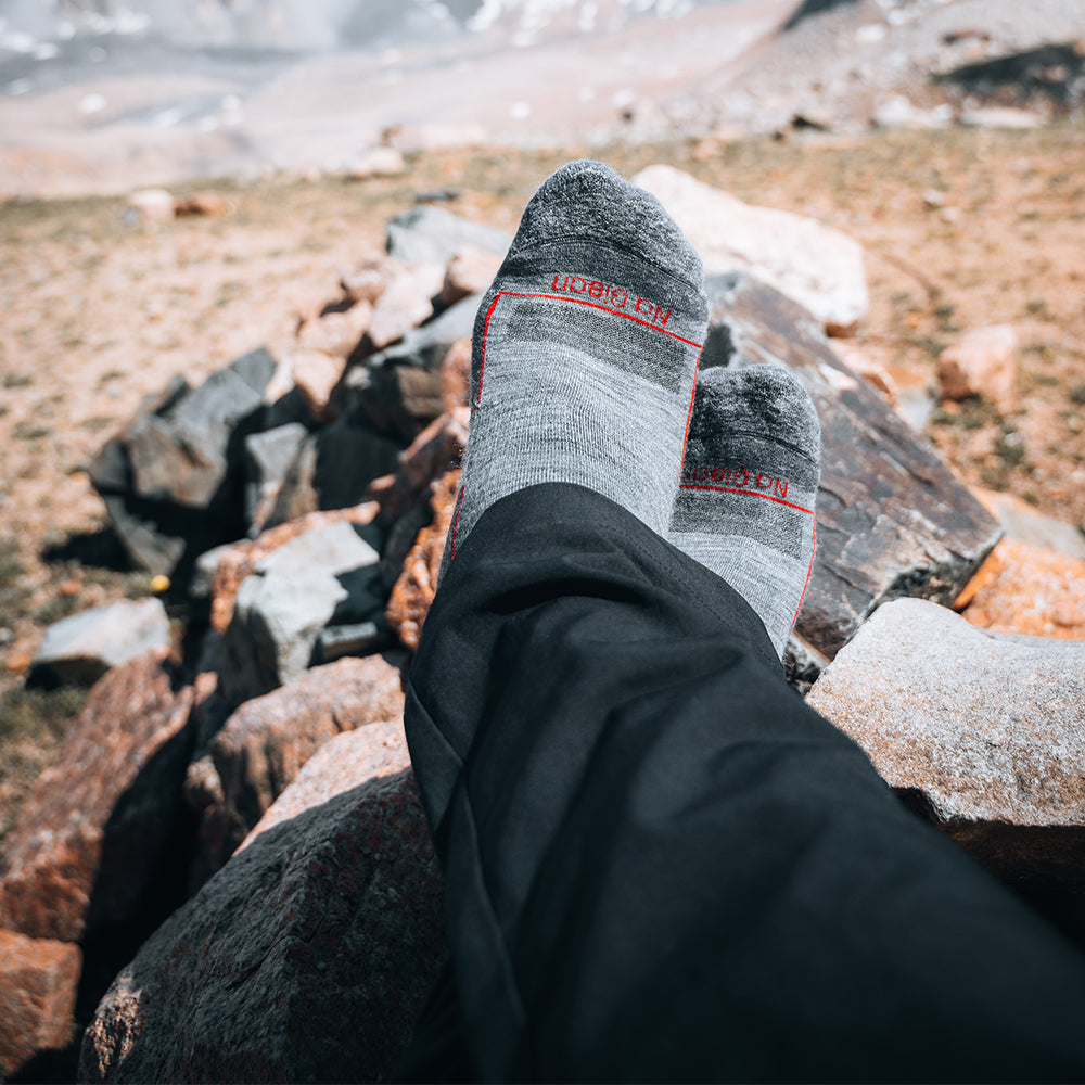 Dawn Light Weight Crew Hiking Socks - 100% merino wool hiking socks by Na Giean