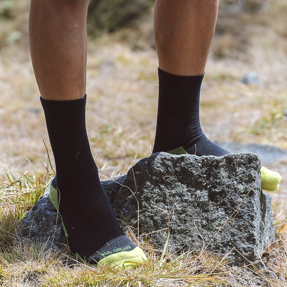 Powerful Durability Medium Weight Crew Hiking Socks - 100% merino wool hiking socks by Na Giean