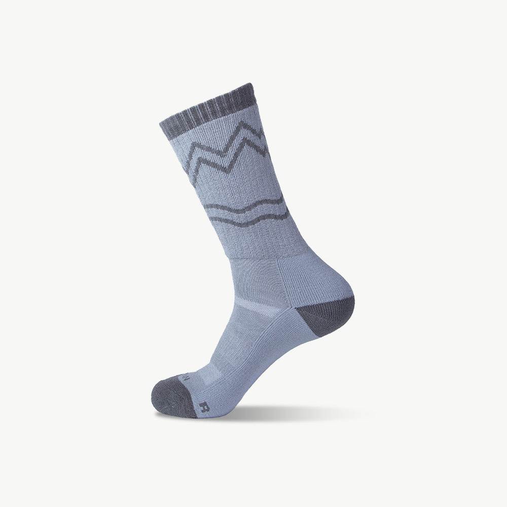Mountain Enhanced Medium Weight Crew Hiking Socks - Boulder Way Edition - 100% merino wool hiking socks by Na Giean