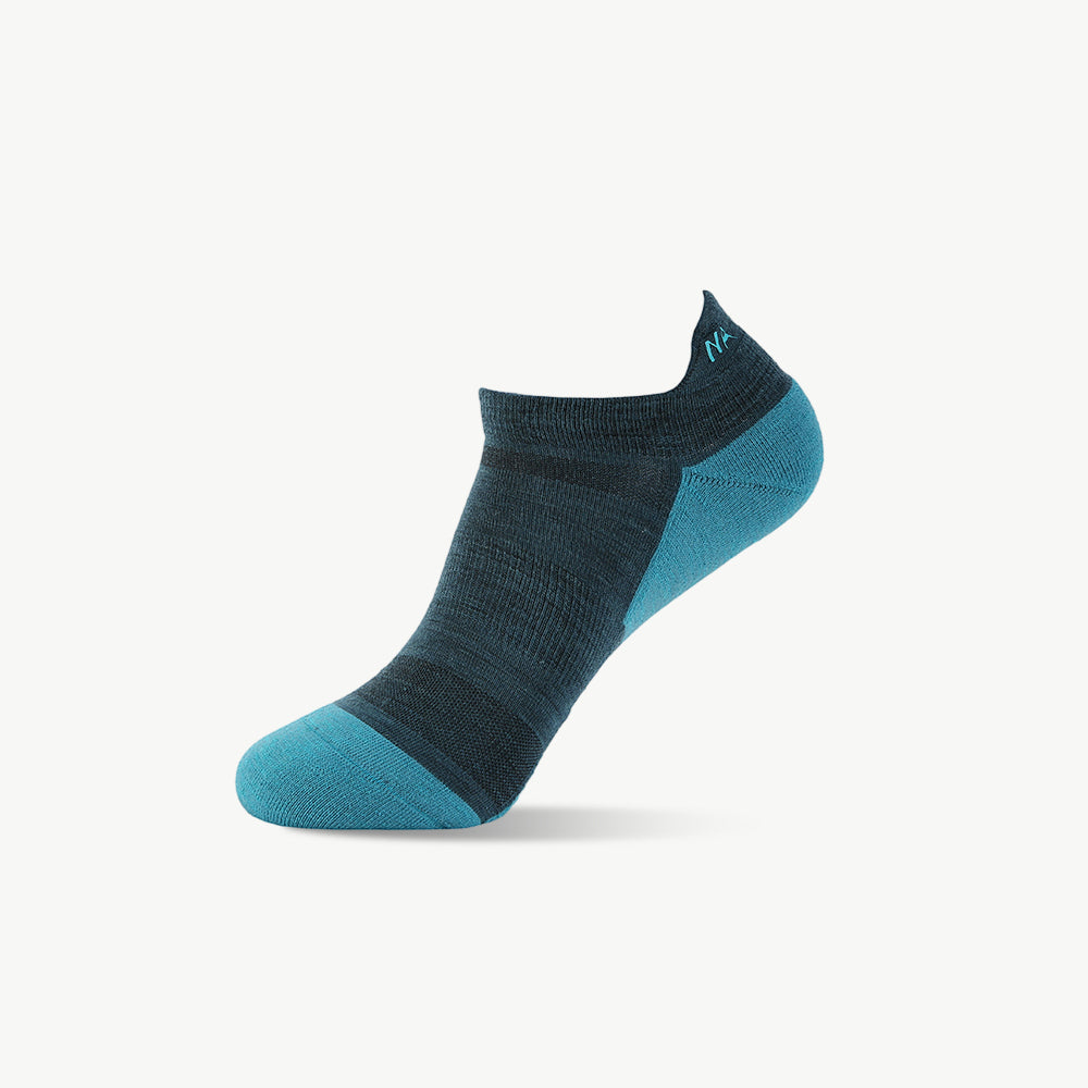 Mediterranean Light Weight No-show Running Socks - lightweight merino wool running socks by Na Giean