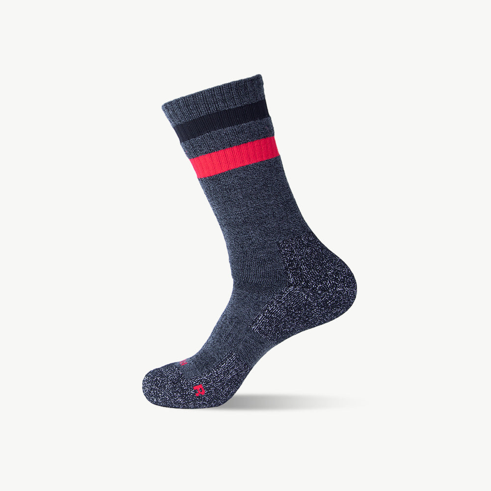 Powerful Durability Charcoal Enhanced Medium Weight Crew Hiking Socks - 100% merino wool hiking socks by Na Giean