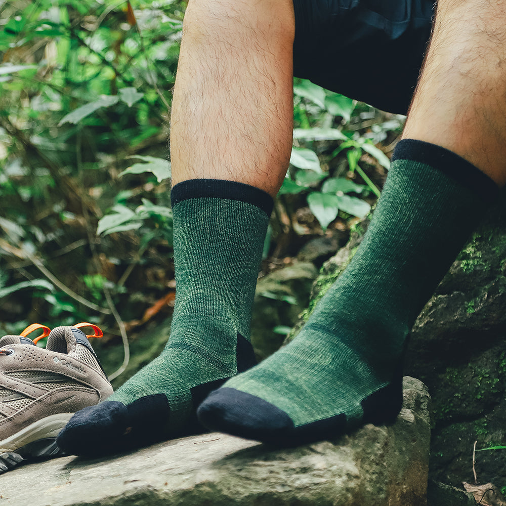 Maze Medium Weight Crew Hiking Socks - Boulder Way Edition - 100% merino wool hiking socks by Na Giean
