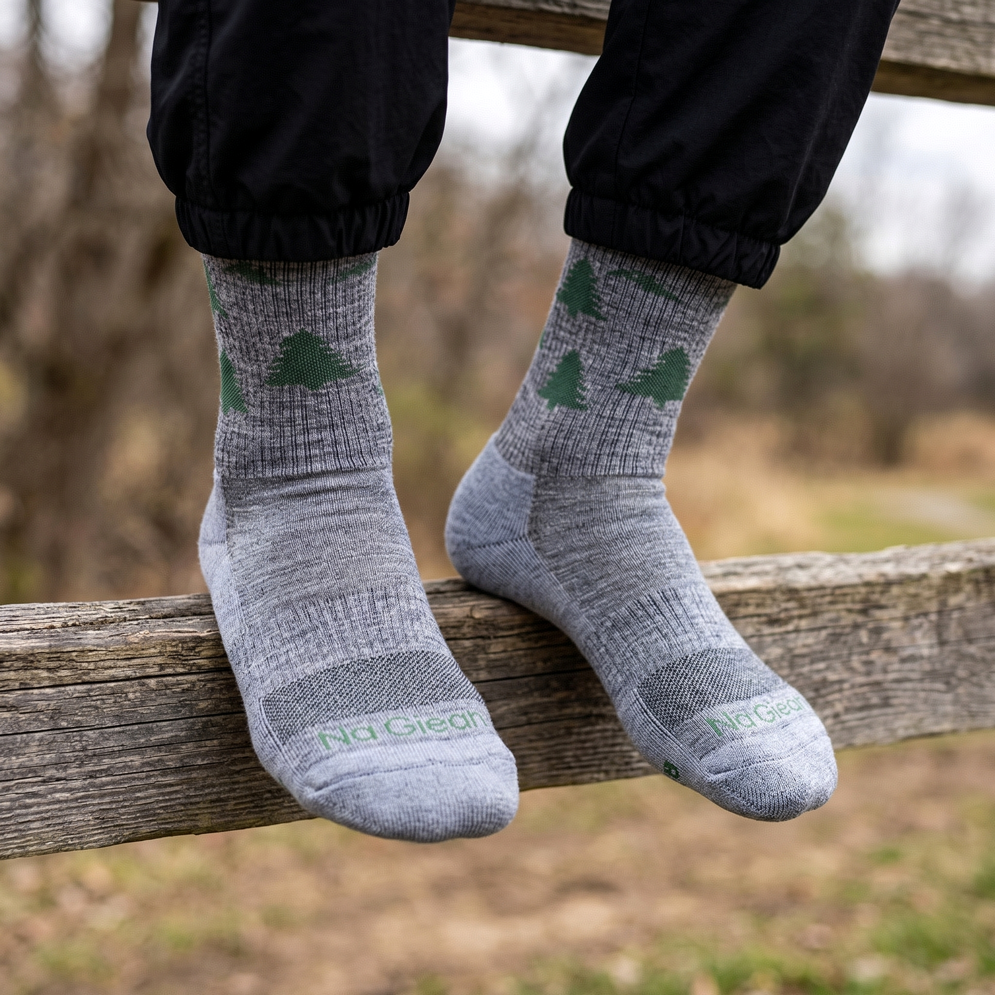 Forest Light Weight Crew Hiking Socks - 100% merino wool hiking socks by Na Giean