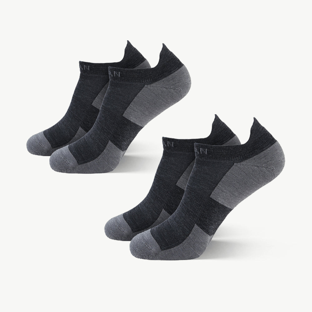 Twilight Light Weight No-show Running Socks - 2 Pack - lightweight merino wool running socks by Na Giean