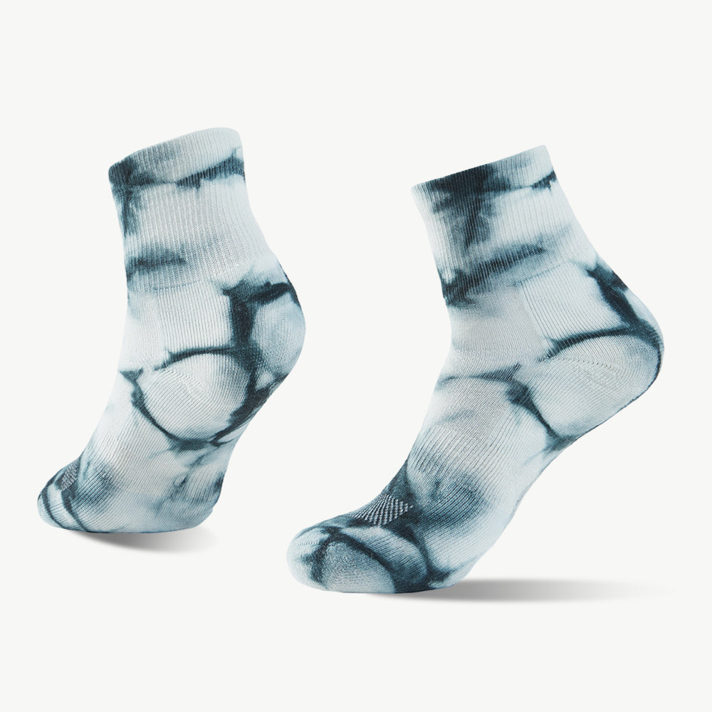 Monochrome Tie-dyed Medium Weight Micro Hiking Socks - 100% merino wool hiking socks by Na Giean