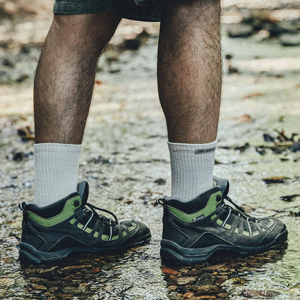 Classic Medium Weight Crew Hiking Socks - 100% merino wool hiking socks by Na Giean