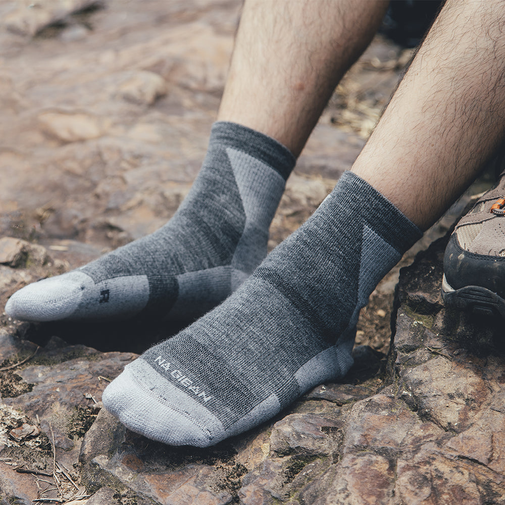 Enhanced Medium Weight Micro Hiking Socks - 100% merino wool hiking socks by Na Giean